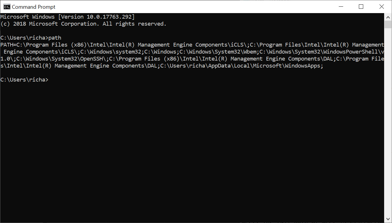 A successful installation of WGET on Windows