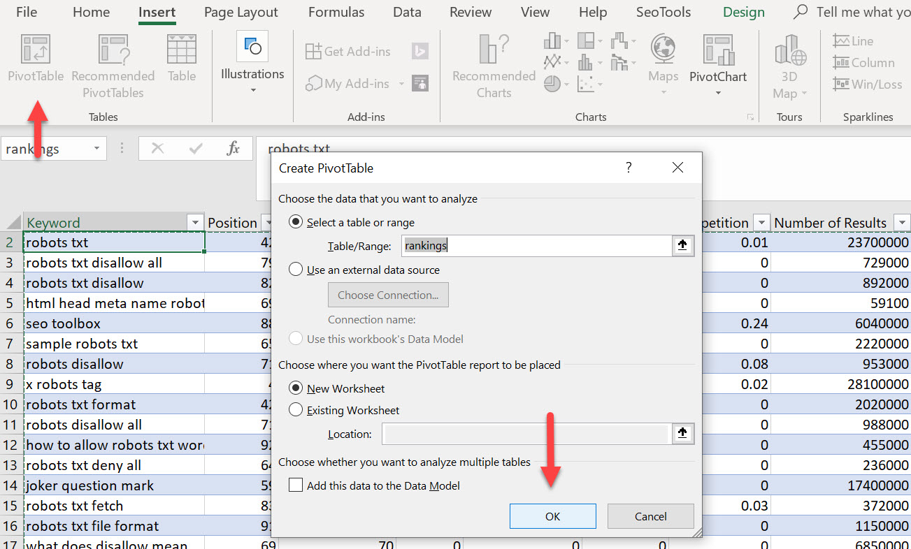 how to build pivot tables in excel 2013
