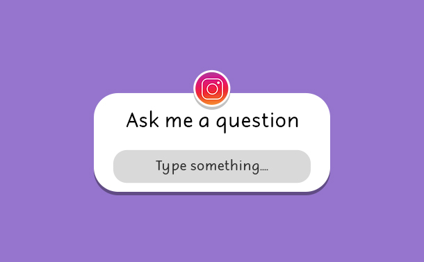 Instagram stickers - ask me a question