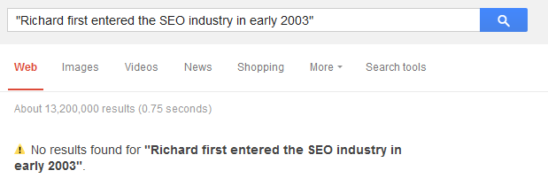 richard first entered the SEO industry