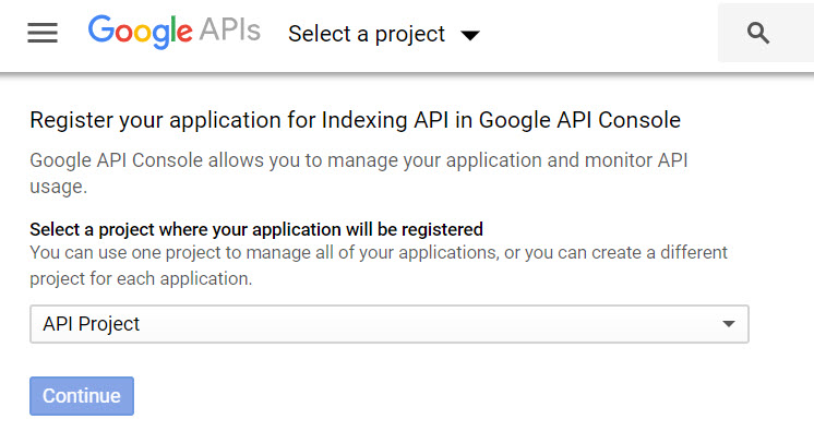 enable indexing api