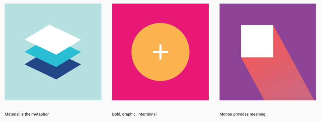 Aside from the UX convention, Material Design is just really pretty