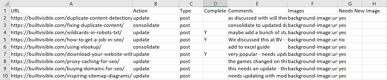excel data before table