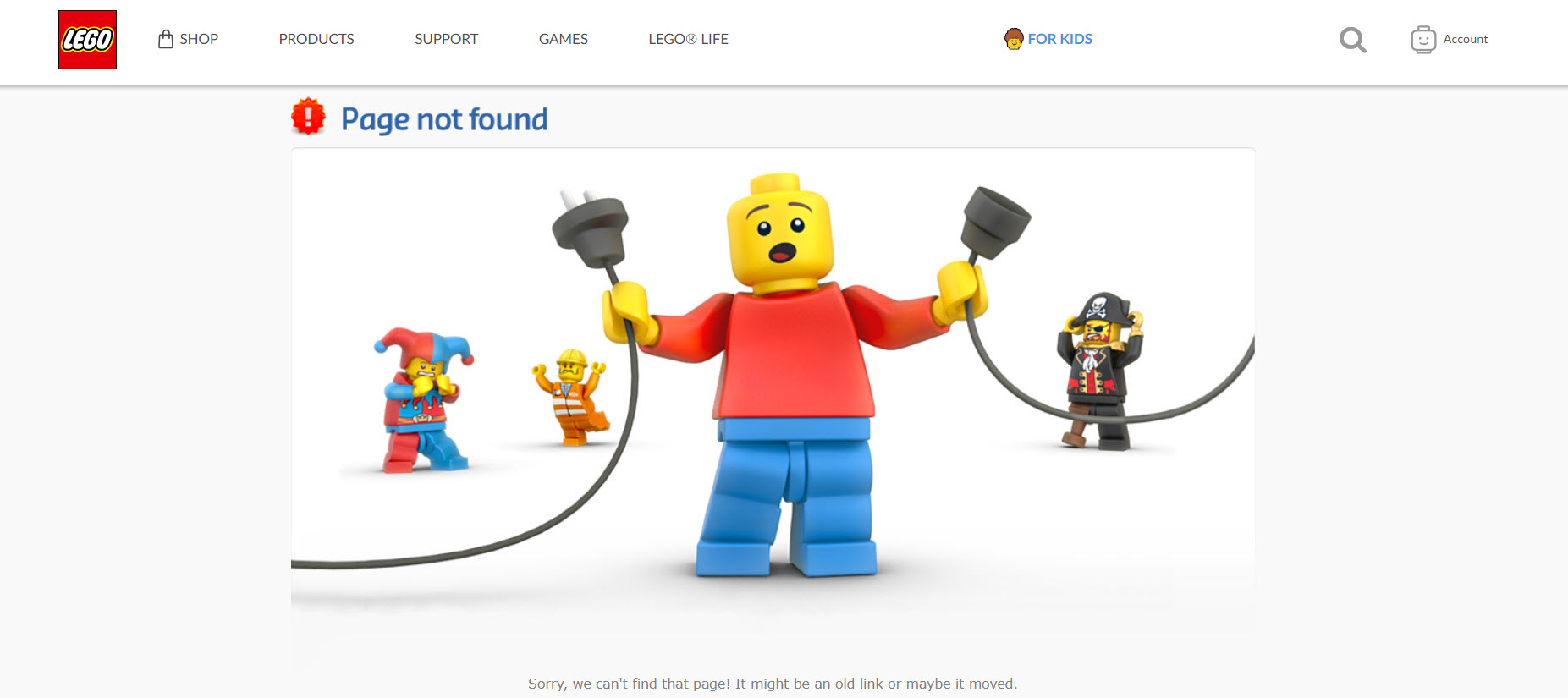 lego 404 page