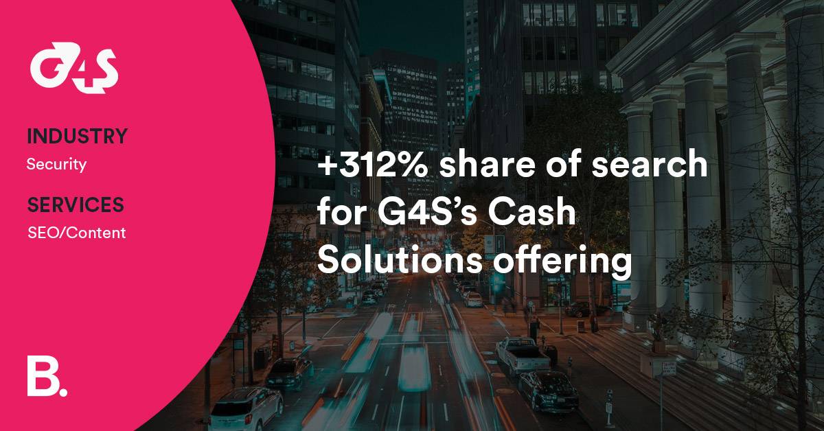 +312 share of search for G4S’s Cash Solutions offering Builtvisible