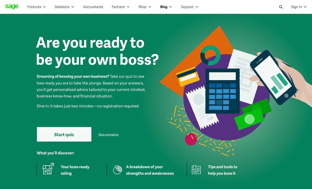 Sage 'Be Your Own Boss' campaign
