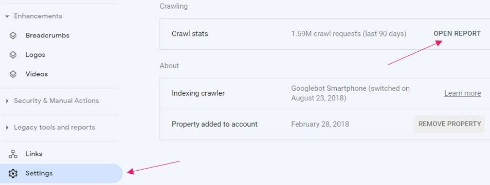 Google Search Console Crawl Stats Screenshot